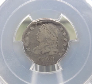 Moneda de diez centavos de plata busto tapado 1820 *ESTADO DE* 10c graduación profesional detalle F #268 fina ECC&C, Inc. - Imagen 1 de 5