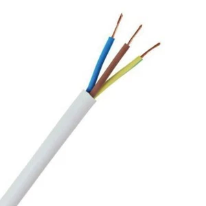 Weiß 1 mm 3 Kern 3183TQ Rund Hitzebeständig Flex Elektrisches Kabel Draht - Bild 1 von 1