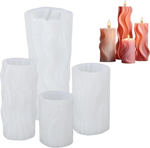 Set Di 4 Stampi per Candele in Silicone 3D, Moulds per Candele Fai Da Te, Forme - Foto 1 di 12