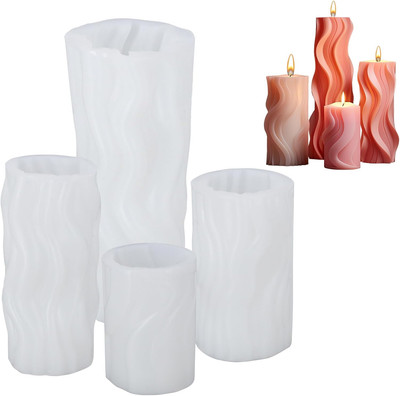 Set 6 Stampi Per Candele In Silicone Fai Da Te | 3D Con Accessori | Per Saponi E Decorazioni