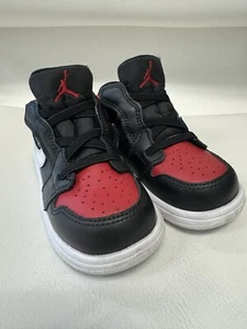 NIKE AIR JORDAN 1 LOW ALT (TD) "BRED TOE" BLACK-GYM RED-WHITE SZ 8c [CI3436-066] - Picture 1 of 11