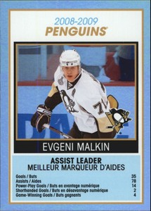 2009-10 O-Pee-Chee Team Checklists Hockey Card #TC24 Pittsburgh Penguins