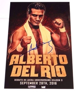 ¡FOTO FIRMADA DE 12X18 ALBERTO DEL RÍO ""EL PATRÓN"" LUCHA UNDERGROUND WWE!!¡! - Imagen 1 de 1