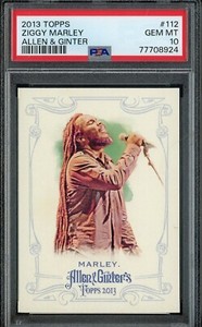 2013 Topps Allen & Ginter Ziggy Marley Trading Card 112 RC Grade PSA 10 GEM MINT