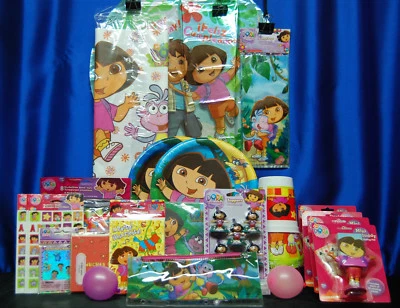 la Exploradora /DORA Party # 32 Hats Plates Tablecover Invites Balloon Stickers - Image 1 of 4