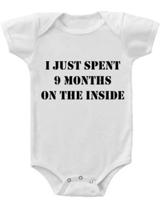CAMISETA INFANTIL I Spent 9 Months Inside Gerber® Onesie® DIVERTIDA Regalo Baby Shower - Imagen 1 de 3