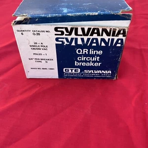 Sylvania GTE Type-Q 20-AMP Single Pole 120/240 VOLT Circuit Breaker Lot Of 6 - Picture 1 of 8