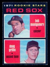 1971 TOPPS OPC #176 BOB MONTGOMERY & DOUG GRIFFIN NM BOSTON RED SOX Rookie Stars