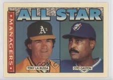 1990 Topps TV Glossy All-Star Set Cito Gaston Tony LaRussa #33 HOF