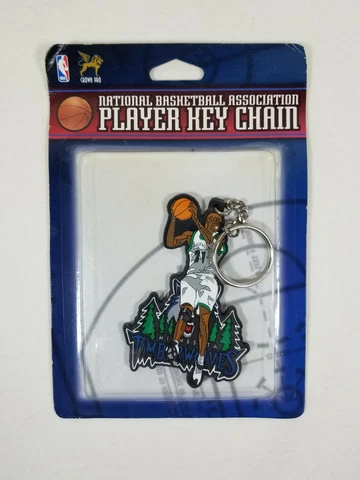 VTG Kevin Garnett Keychain Rare NBA 2000 Minnesota Timberwolves Key Chain NIP Cover