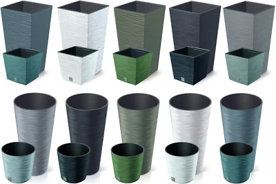 Round Tall Plant Pots Planter Square Indoor Outdoor Garden 5 Colours 9L - 91.5L - Image 1 of 4