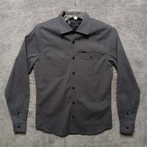 Marc Ecko Cut + Sew Button Down Shirt Mens Small Gray Long Sleeve Casual Pockets - Picture 1 of 12