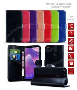 For BQ Aquaris X5 Wallet Case Card Slot Book Cover PU Leather Phone Case - Picture 1 of 32