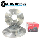Rover 25 1.6 99-05 Rear Brake Discs &amp; Pads Drilled Grooved