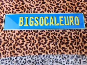 BIG*SO*CAL*EURO Car License Plate European SIZE Embossed CALIFORNIA 70'S COLORS - Imagen 1 de 4