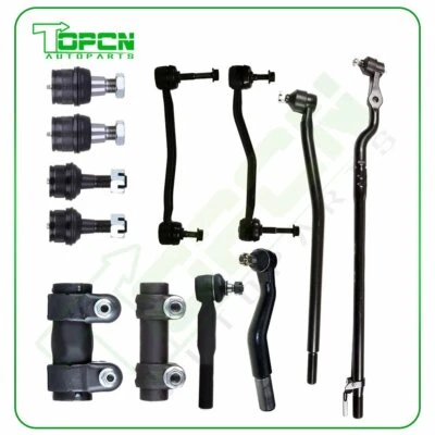 12x Front Ball Joints Tie Rods Sway Bar For 1999 2000-2004 Ford F-350 Super Duty - Image 1 of 4