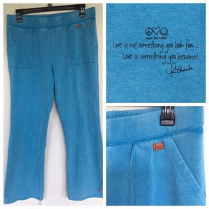 Pantalone Peace Love World donna L gamba larga pull-on jogger French Terry atletico - Foto 1 di 15