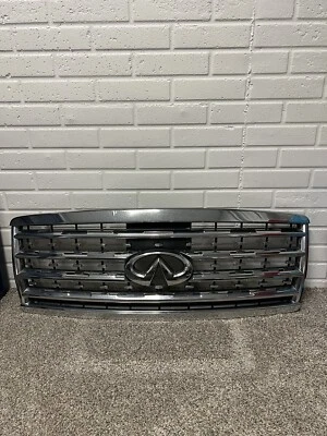 07-10 INFINITI QX56 CHROME FRONT UPPER GRILLE GRILL EMBLEM OEM - Image 1 of 4