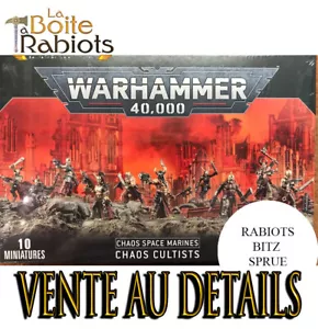 Warhammer 40,000 Chaos Cultist Retail Rabiots Bitz Sprue - Picture 1 of 12