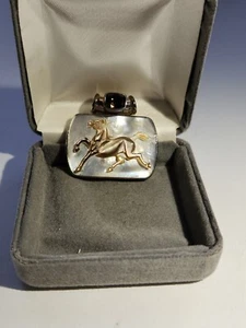Sajen Sterling Silver .925 Horse Pearl Pendant - Picture 1 of 2