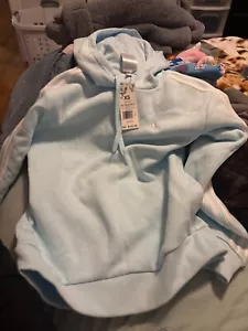 Adidas Light Blue Athletic Pullover Hoodie Sweatshirt Multisport Men's LT NWT - Picture 1 of 2