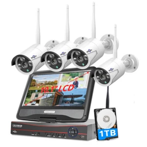 Hiseeu 10CH NVR 5MP Wifi CCTV Security Camera System Outdoor Home Kit Remote APP - Picture 1 of 10