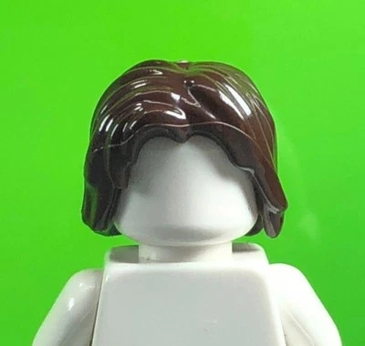 LEGO Dark Brown Minifigure Hair Mid-Length Tousled Center Part 88283 Male (x1) - Image 1 of 4