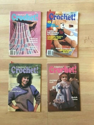 Lot of 4 Issues HOOKED ON CROCHET Magazine ~ Mixed Dates Check Listing ~ PB VG - Image 1 of 4