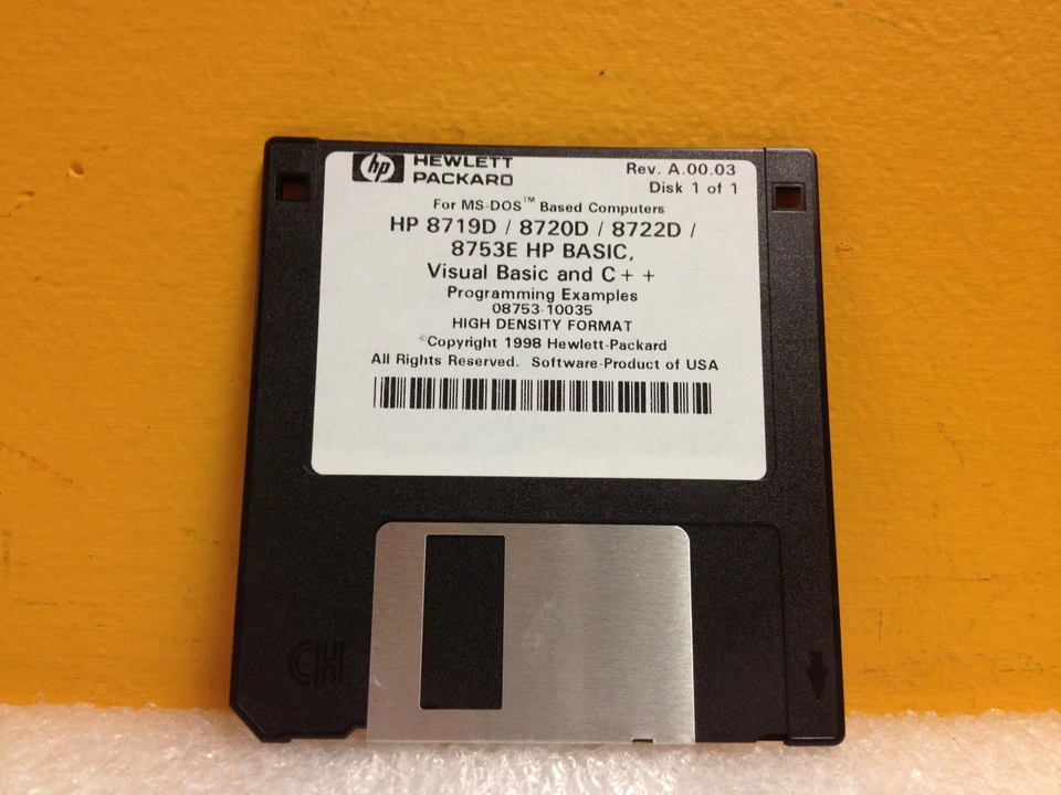 HP / Agilent 08753-10035, Rev: A.00.03, , Proramming Examples. For  8719D etc - Image 1 of 1