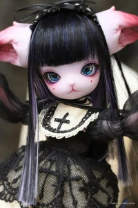 DOLLZONE DOLK Mini Kitty Nightmare Dolly BJD Doll Limited RARE Discontinued USED - Picture 1 of 9