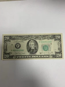 20 Dollar Bill, OLDER, 1988A, Future Birthday Note 6/11/2035 Or 11/6/2035 - Picture 1 of 8