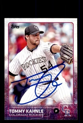 Signed Baseball Card Auto Tommy Kahnle 2015 Topps #94 Colorado Rockies - Image 1 of 2