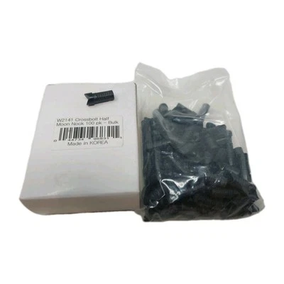 100 Pack Carbon Express Crossbolt Half Moon Nocks: Black: Crossbow Arrow Nock - Image 1 of 4