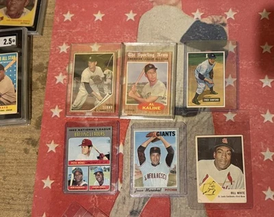 Lote de tarjetas de béisbol vintage de la corte Yankees - PeteRose - Clemente - Kaline - Marichal  Foto 1 de 4