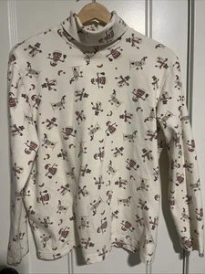 Top camicia Croft Barrow collo alto invernale pupazzo di neve donna grande cottage vacanze - Foto 1 di 7