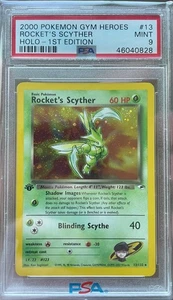 Rocket's Scyther Holo - Gym Heroes - 1st Edition 13/132 - PSA 9 - Bild 1 von 2