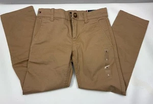 TOMMY HILFIGER BOY sz 6y CHINO PANTS TROUSERS ADJUSTABLE WAIST CAMEL STRETCH - Picture 1 of 10