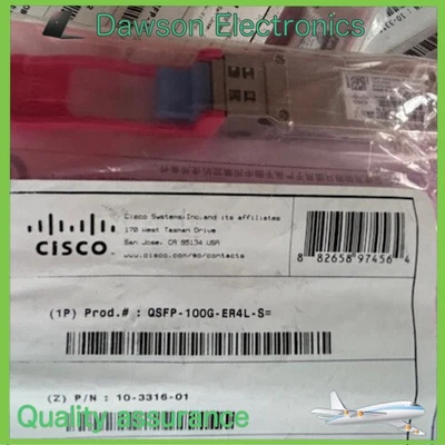 NEW Cisco QSFP-100G-ER4L-S - 100GBASE ER4 LC SMF /W Hologram 40km - Image 1 of 4