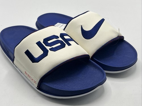 Nike OffCourt Slides USA SE Blu Bianco Rosso DA2586 100 Off Court Uomo Taglia 8 Nuove