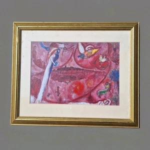 Marc Chagall " the Song of Songs " Lithography Abstract Painting Framed - Picture 1 of 8