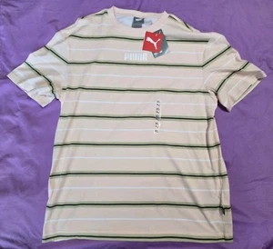 Puma Shirt Herren XL hellrosa Colorblock Logo T-Shirt Relaxed Fit NEU - Bild 1 von 3