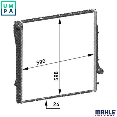 RADIATOR ENGINE COOLING CR 566 000S FOR BMW X5/SAV/E53 M57D30 M54B30 3.0L 6cyl - Image 1 of 4