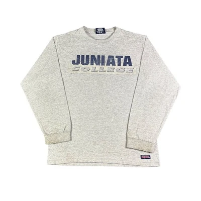 Camiseta Jansport Juneata College Manga Larga Gris Para Hombre Talla S Hecha en EE. UU. Años 90 Foto 1 de 4