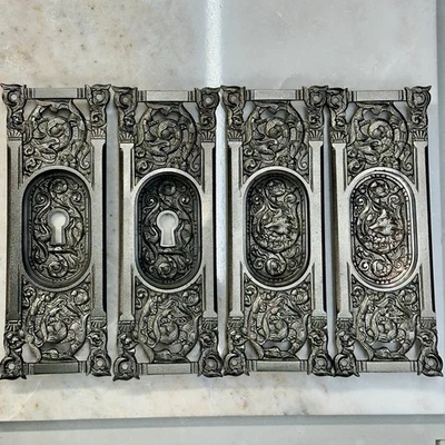 Juego de puertas de bolsillo con patrón “colombino” - Reading Hardware Co RHC antiguo victoriano Foto 1 de 2