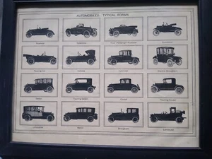 Framed 1928 Print - Automobile Styles of The 1920s, 8.5 X 11 by G.C. Merriam Co. - Picture 1 of 6