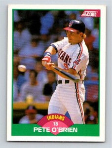 1989 Score Rookie & Traded Pete O'Brien Cleveland Indians #6T