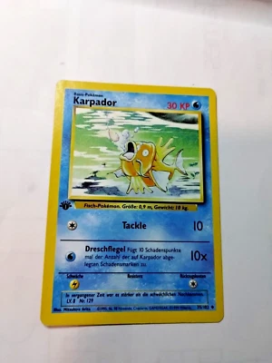 Pokemon Magikarp - Karpador - 035/102 Base Set Regular German - 1st Ed. - Uncirc - Image 1 of 3