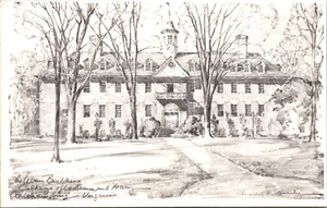 Wren Building William & Mary College Williamsburg Virginia Postcard - Picture 1 of 2