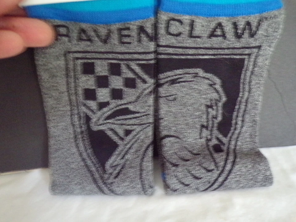 哈利波特拉文克劳船袜均码适合大多数双黑色/灰色全新带标签 — 第 1/4 张图片