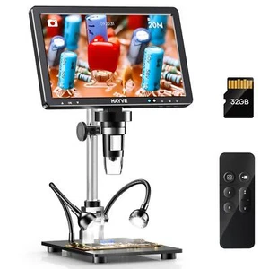 Microscopio digital Rievcau 10,1"" Hdmi 2000x microscopio para monedas con 10 Leds 20mp - Imagen 1 de 24